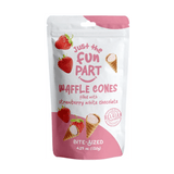 Waffle Cones Chocolat Blanc à la Fraise