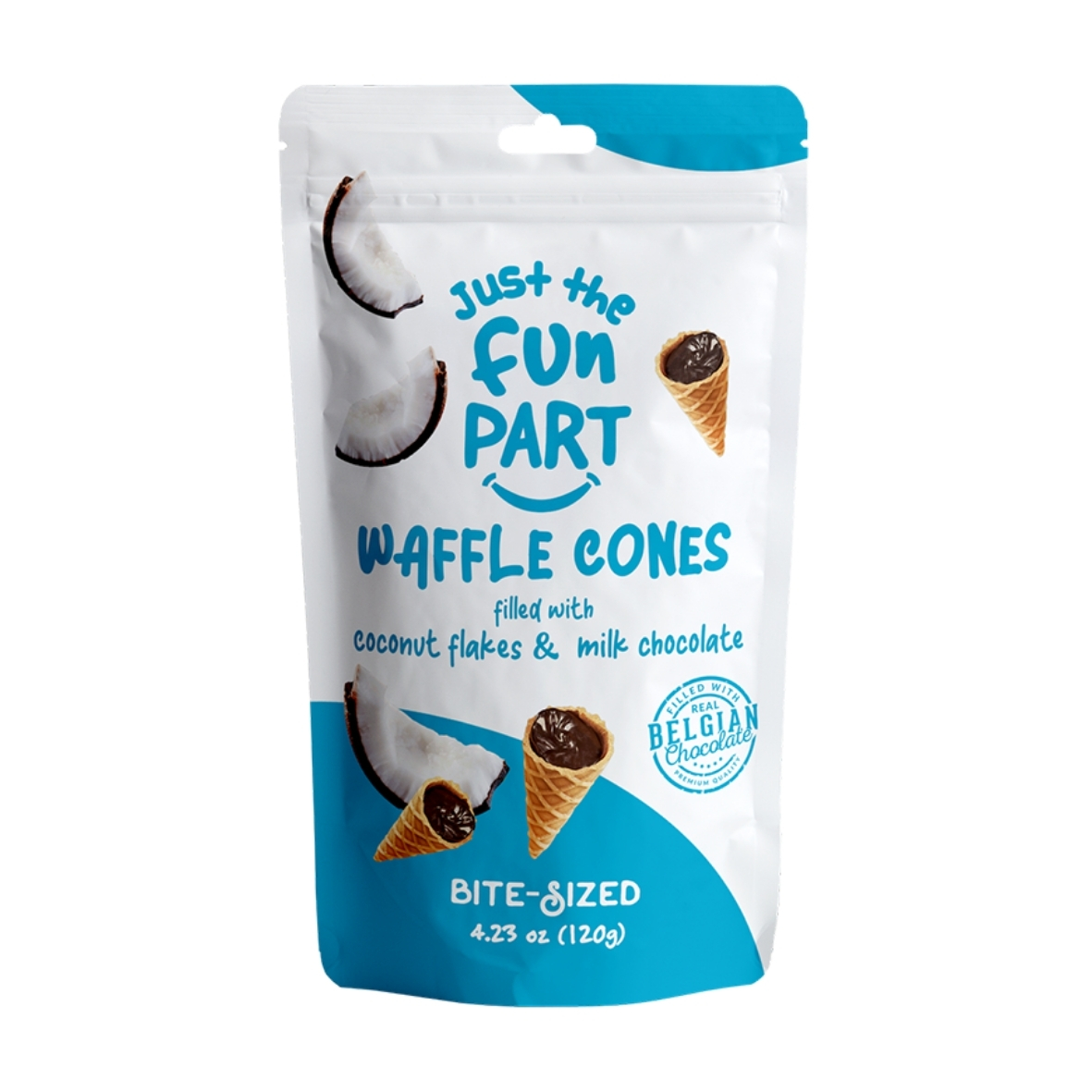 Waffle Cones Chocolat au Lait & Noix de Coco Waffle Cone